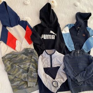 Boys Sweatshirts ~ Lot of 6 ~ X-Small (4/5) Toddler